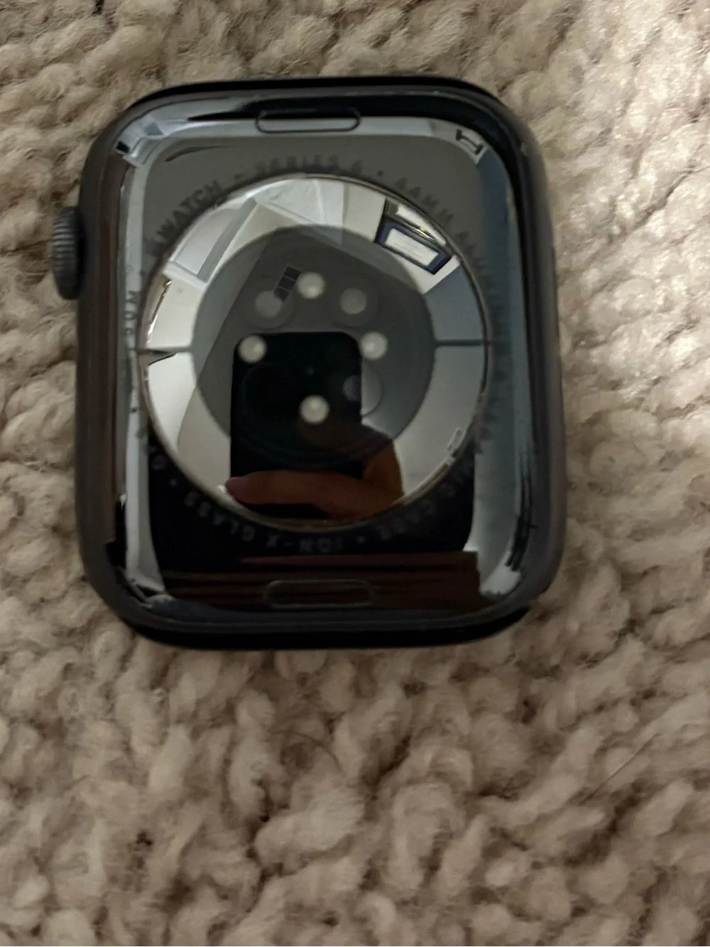 Apple Smartwatch with Black Silicone Band